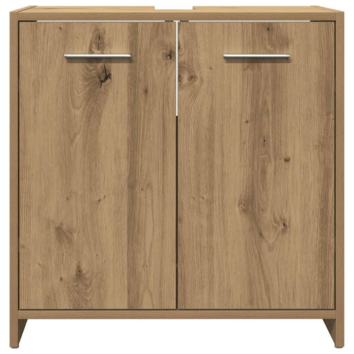 Mobile Lavabo Bagno-Armadietto da bagno Rovere Artigianale Legno Multistrato 122178