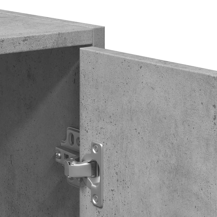 Mobile da Bagno con Specchio Grigio Cemento Legno Multistrato 856041