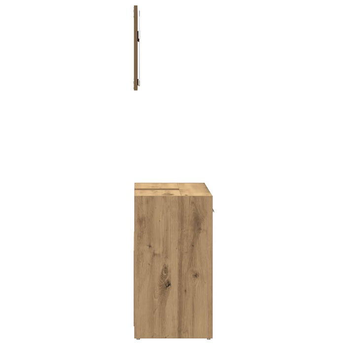 vidaXL Mobile da Bagno con Specchio Rovere Artigianale Truciolato