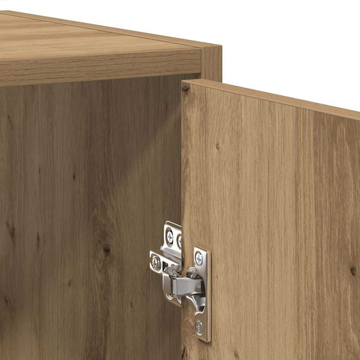 Mobile da Bagno con Specchio-Armadietto a Specchio da Bagno Rovere Artigianale Truciolato 347703