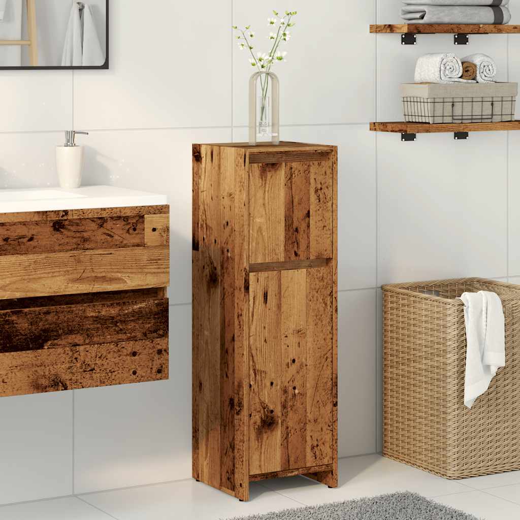 Mobile da Bagno Legno Antico 30x30x95 cm in Legno Multistrato 856061