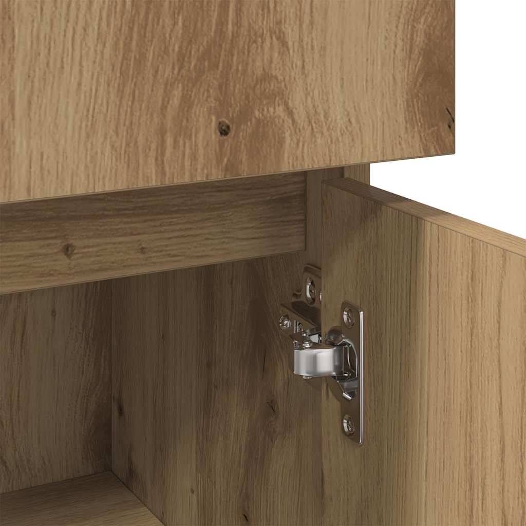 vidaXL Armadietto Bagno Artigianale 30x30x95 cm in Legno Multistrato