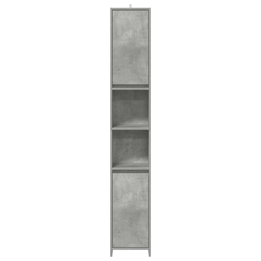 Mobile da Bagno Grigio Cemento 30x30x183,5 cm Legno Multistrato 856063