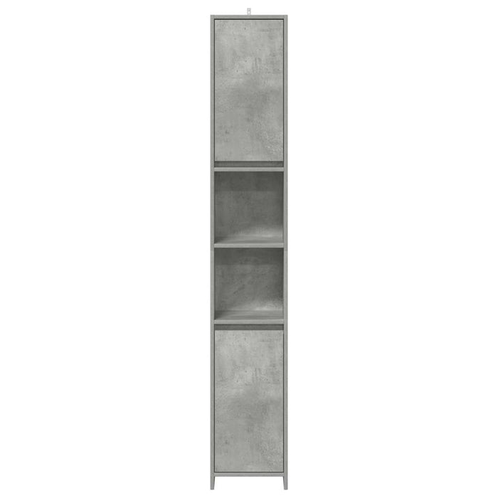 Mobile da Bagno Grigio Cemento 30x30x183,5 cm Legno Multistrato 856063
