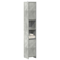 Mobile da Bagno Grigio Cemento 30x30x183,5 cm Legno Multistrato 856063