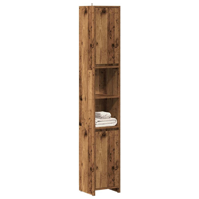 Mobile da Bagno Legno Antico 30x30x183,5 cm in Truciolato 856064