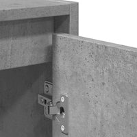 Set Mobili da Bagno 2 pz Grigio Cemento in Legno Multistrato