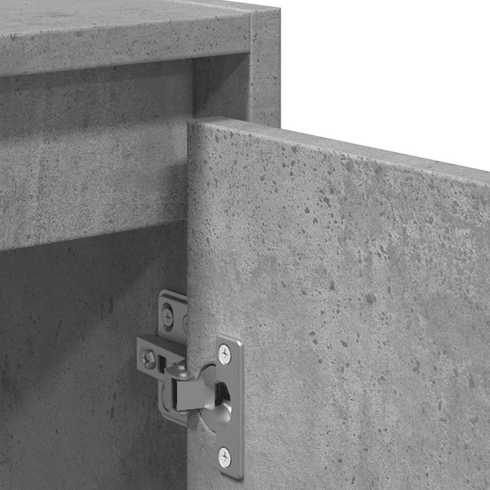 Set Mobili da Bagno 2 pz Grigio Cemento in Legno Multistrato