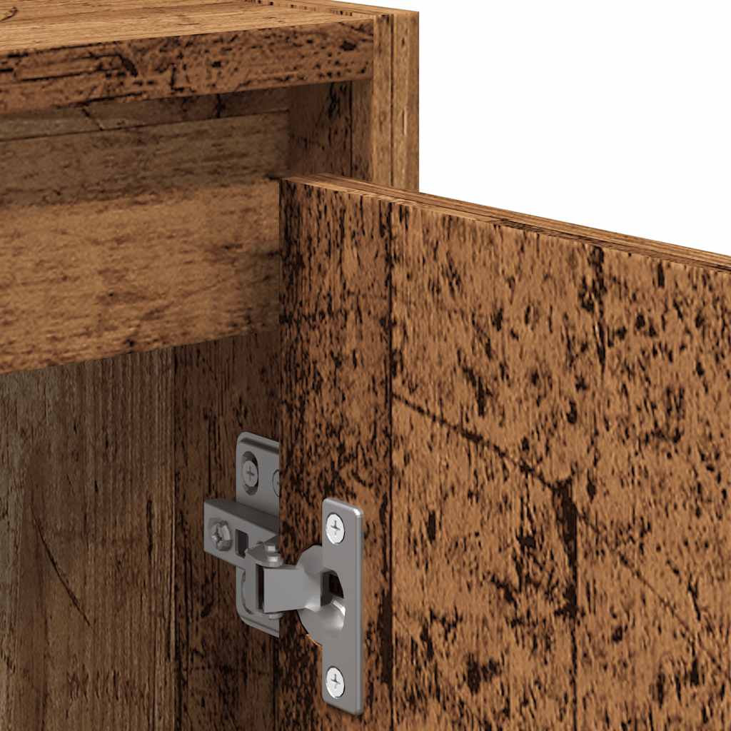 Set Mobili da Bagno 2 pz Legno Antico in Legno Multistrato 856067