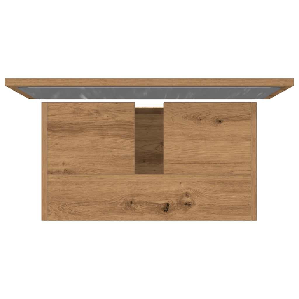 Set Mobili da Bagno 2 pz Rovere Artigianale Legno Multistrato 856068