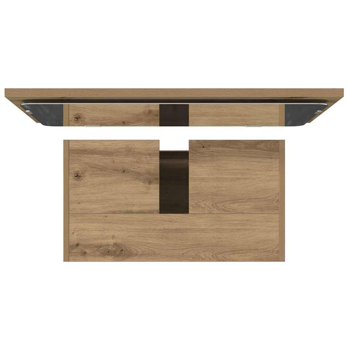 Set Mobili da Bagno 2 pz Rovere Artigianale Legno Multistrato 856068