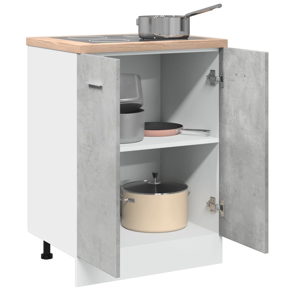 Armadio Inferiore Grigio Cemento 60x46x81,5cm Legno Multistrato 856073