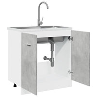 vidaXL Armadio per Lavabo “Lyon” Grigio Cemento 80x46x81,5 cm in