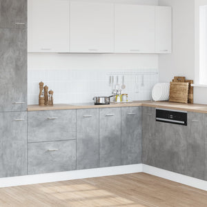 Armadio per Lavabo “Lyon” Grigio Cemento 80x46x81,5 cm in 856076