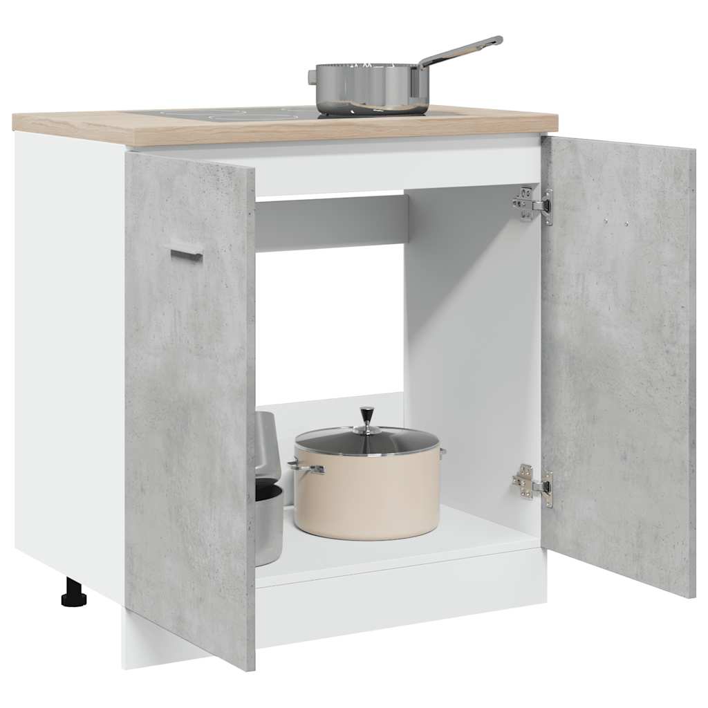Armadio per Lavabo “Lyon” Grigio Cemento 80x46x81,5 cm in 856076