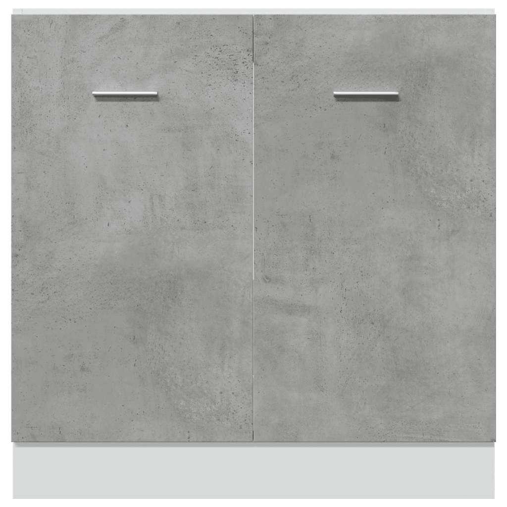 Armadio per Lavabo “Lyon” Grigio Cemento 80x46x81,5 cm in 856076