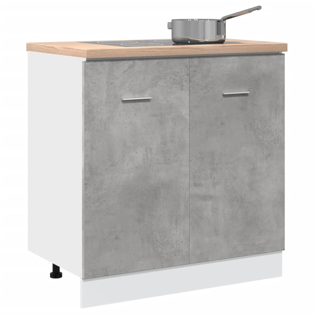 Armadio per Lavabo “Lyon” Grigio Cemento 80x46x81,5 cm in 856076