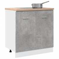 Armadio per Lavabo “Lyon” Grigio Cemento 80x46x81,5 cm in 856076