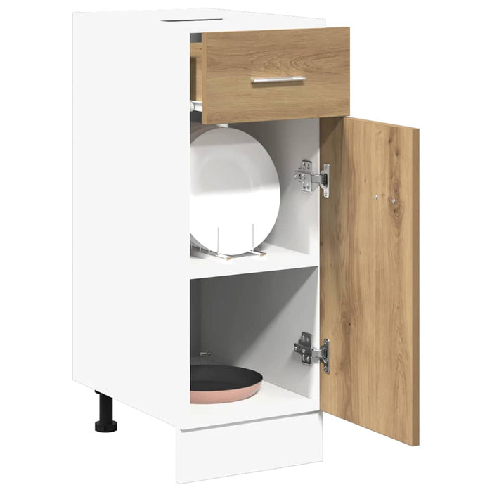 vidaXL Cassettiera “Lyon” Rovere Artigianale 30x46x81,5 cm