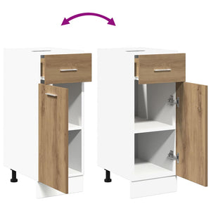 vidaXL Cassettiera “Lyon” Rovere Artigianale 30x46x81,5 cm