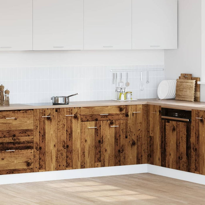 vidaXL Cassettiera “Lyon” Inferiore Legno Antico 60x46x81,5 cm