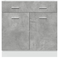 Armadio Inferiore Cassetto Lyon Grigio Cemento 80x46x81,5