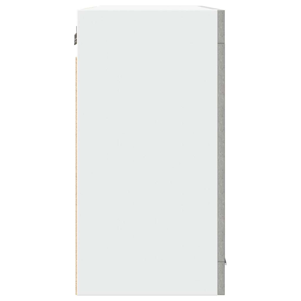 vidaXL Mobile Pensile con Vetro “Lyon” Grigio Cemento 80x31x60 cm