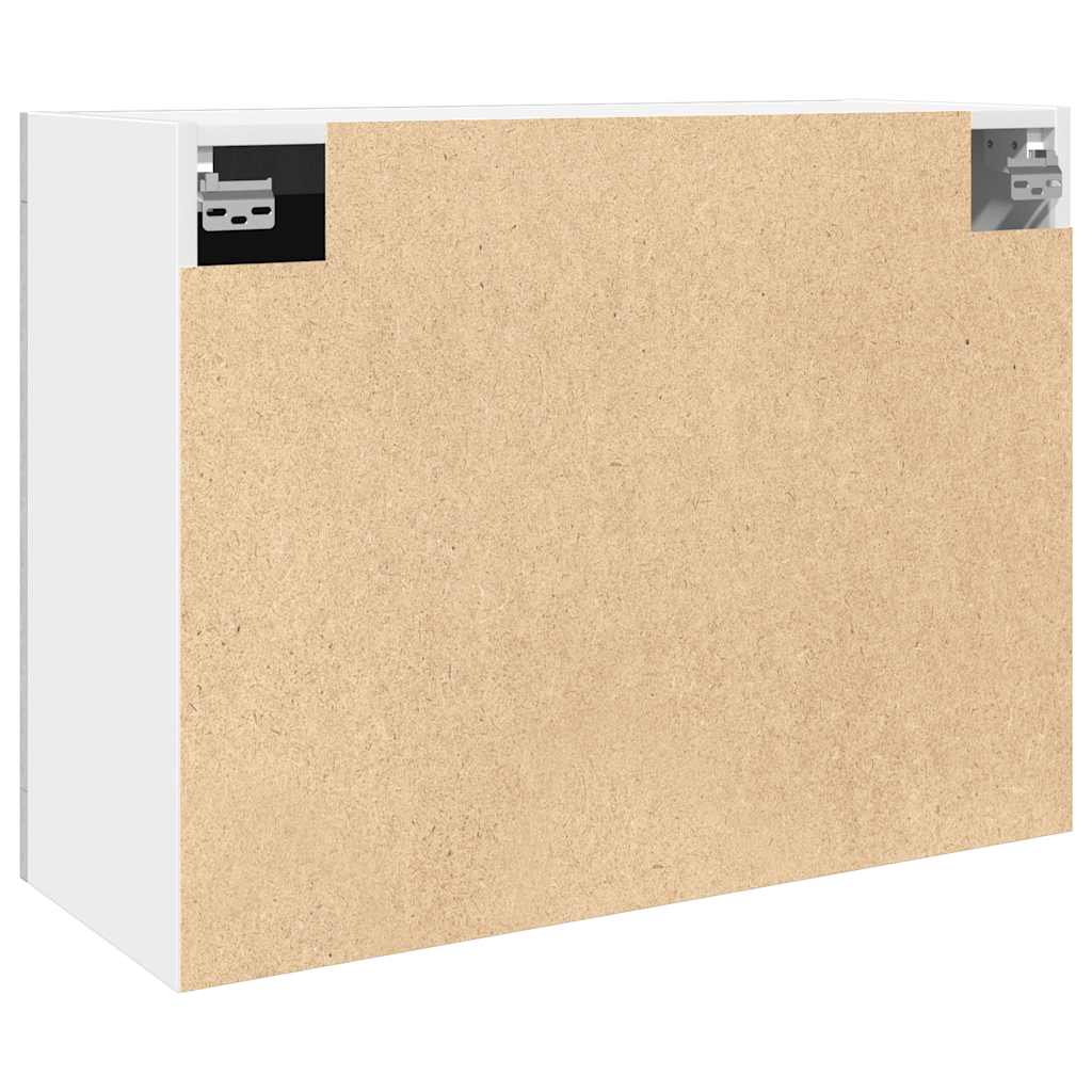 vidaXL Mobile Pensile con Vetro “Lyon” Grigio Cemento 80x31x60 cm
