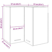 Mobile Pensile Angolo “Lyon” Legno Vecchio 57x57x60 856122
