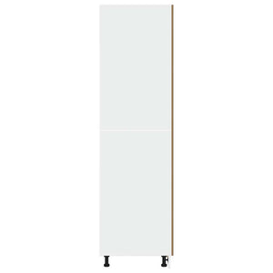 Mobile per Frigo Rovere Artigianale 60x57x207 cm in Truciolato 856126