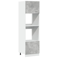 vidaXL Mobile per Microonde “Lyon” Grigio Cemento 60x57x207 cm