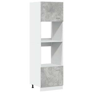 vidaXL Mobile per Microonde “Lyon” Grigio Cemento 60x57x207 cm