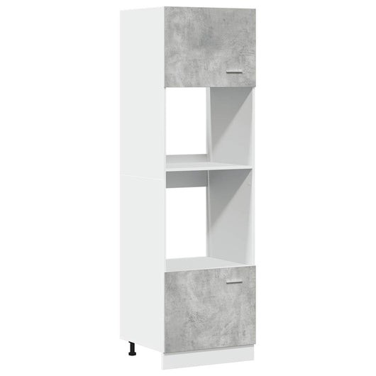 vidaXL Mobile per Microonde “Lyon” Grigio Cemento 60x57x207 cm