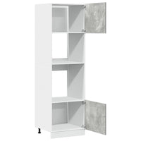 vidaXL Mobile per Microonde “Lyon” Grigio Cemento 60x57x207 cm