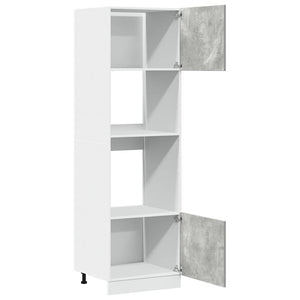 vidaXL Mobile per Microonde “Lyon” Grigio Cemento 60x57x207 cm