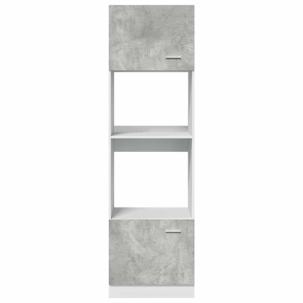Mobile per Microonde “Lyon” Grigio Cemento 60x57x207 cm 856127