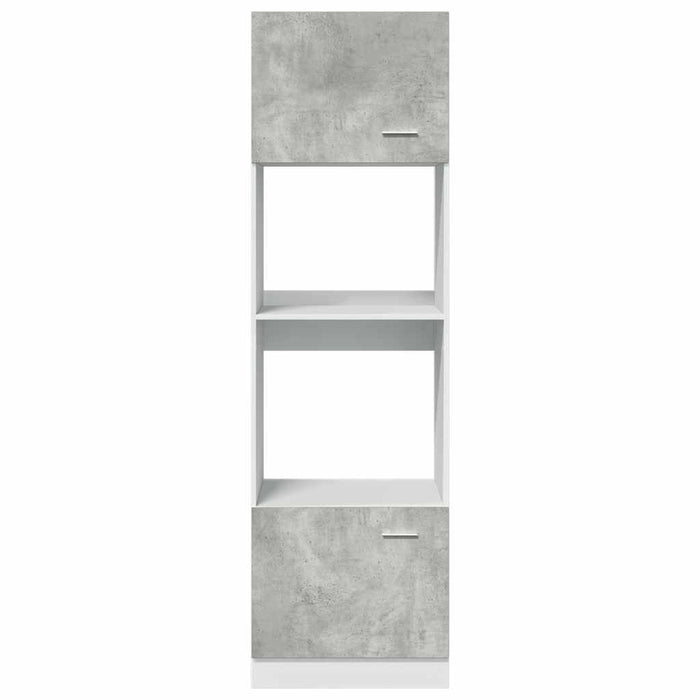 Mobile per Microonde “Lyon” Grigio Cemento 60x57x207 cm 856127
