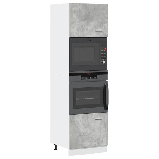 vidaXL Mobile per Microonde “Lyon” Grigio Cemento 60x57x207 cm