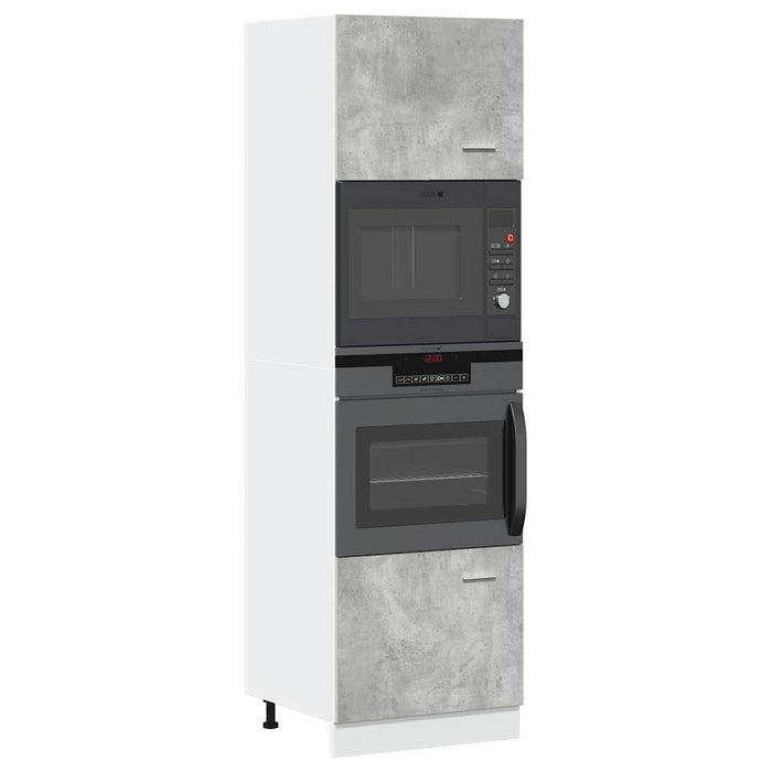 Mobile per Microonde “Lyon” Grigio Cemento 60x57x207 cm 856127