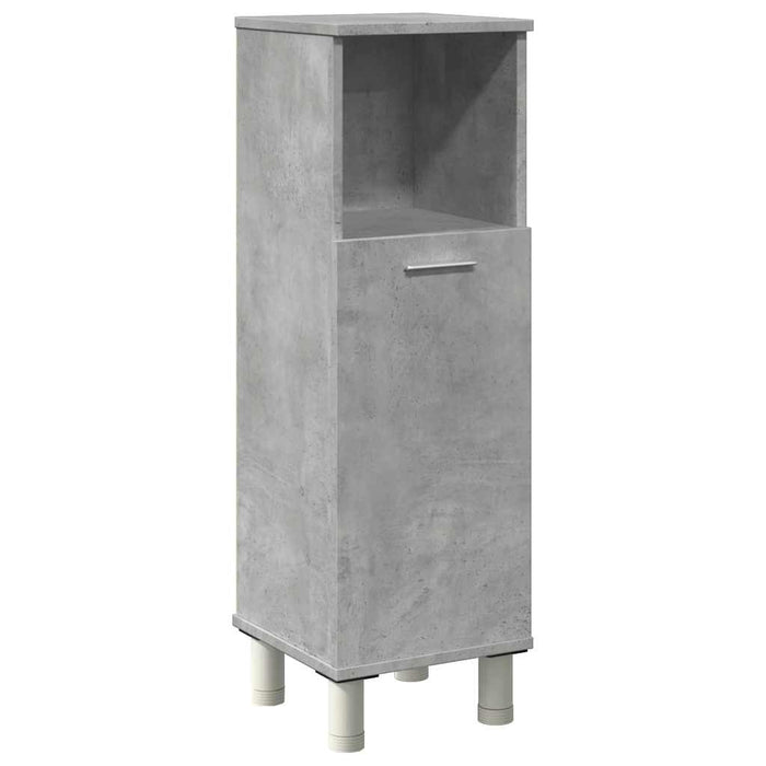 Mobile da Bagno Grigio Cemento 30x30x95 cm in Legno Multistrato 856136