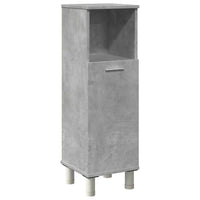 Mobile da Bagno Grigio Cemento 30x30x95 cm in Legno Multistrato