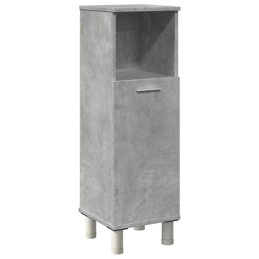 Mobile da Bagno Grigio Cemento 30x30x95 cm in Legno Multistrato