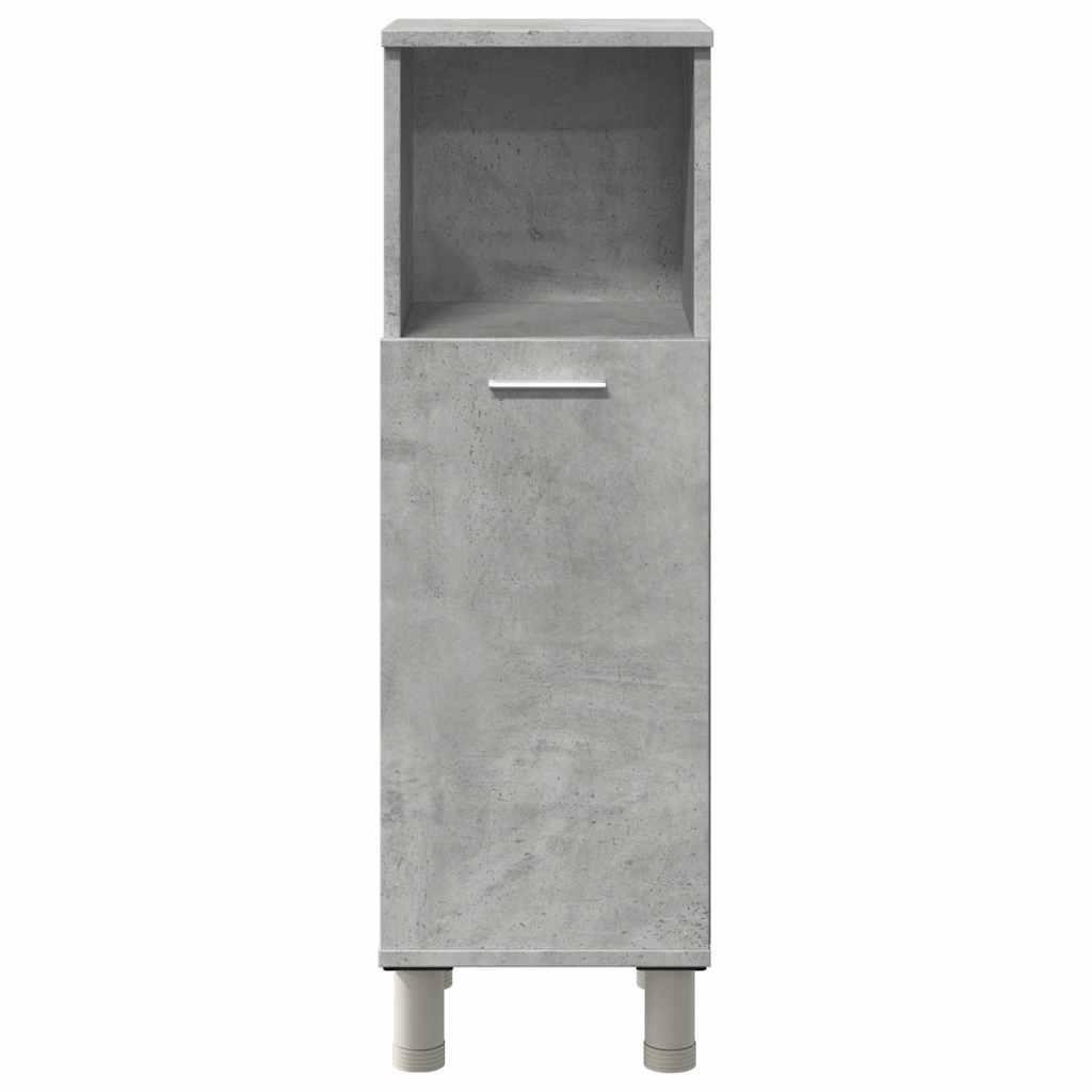 Mobile da Bagno Grigio Cemento 30x30x95 cm in Legno Multistrato