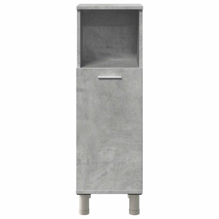 Mobile da Bagno Grigio Cemento 30x30x95 cm in Legno Multistrato