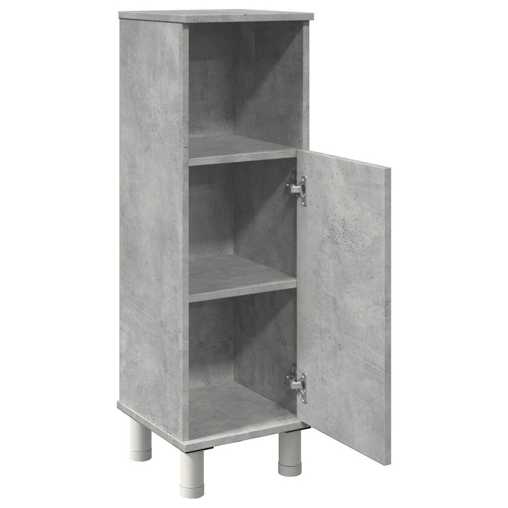 Mobile da Bagno Grigio Cemento 30x30x95 cm in Legno Multistrato
