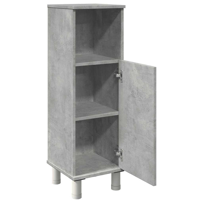 Mobile da Bagno Grigio Cemento 30x30x95 cm in Legno Multistrato 856136