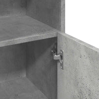 Mobile da Bagno Grigio Cemento 30x30x95 cm in Legno Multistrato 856136
