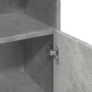 Mobile da Bagno Grigio Cemento 30x30x95 cm in Legno Multistrato
