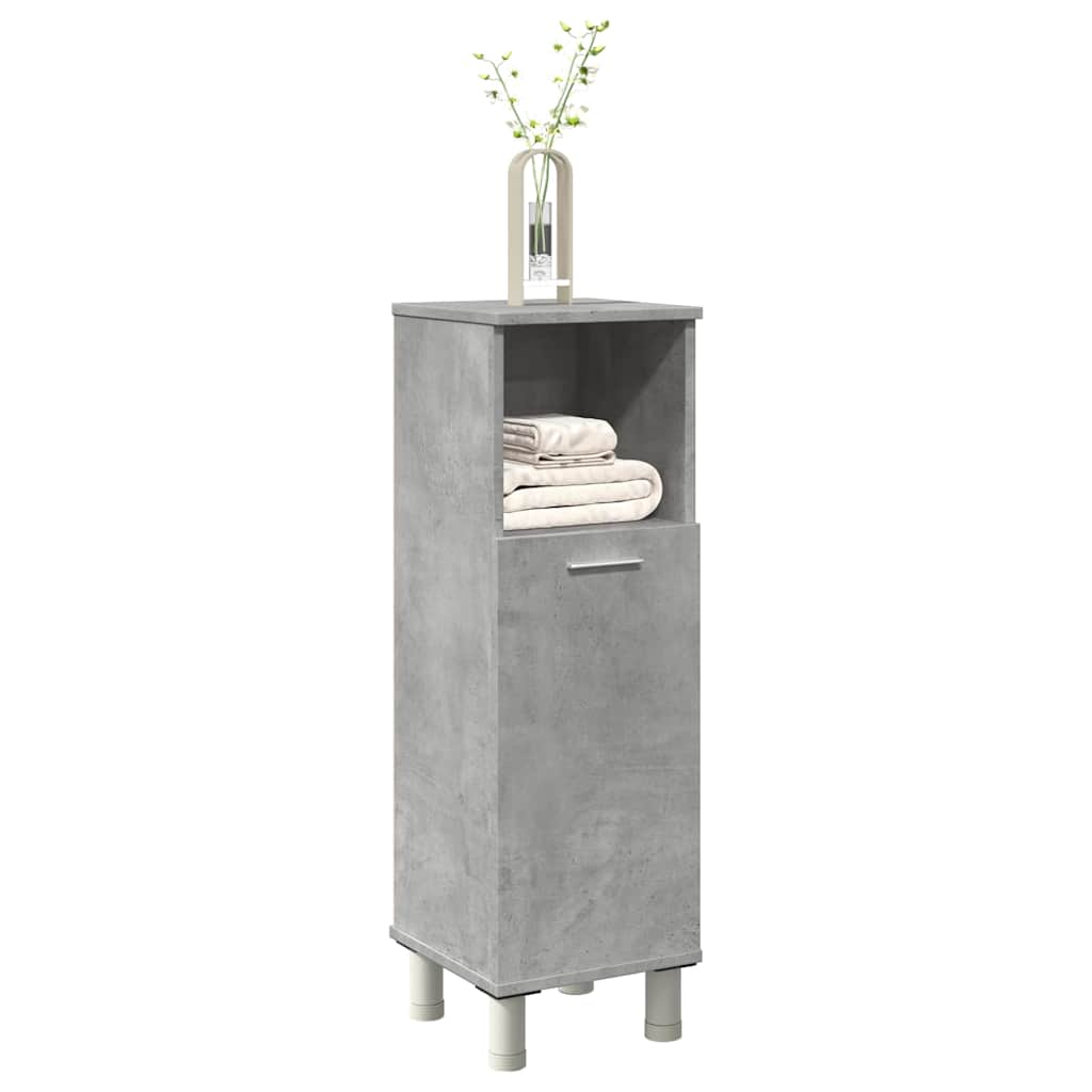 Mobile da Bagno Grigio Cemento 30x30x95 cm in Legno Multistrato