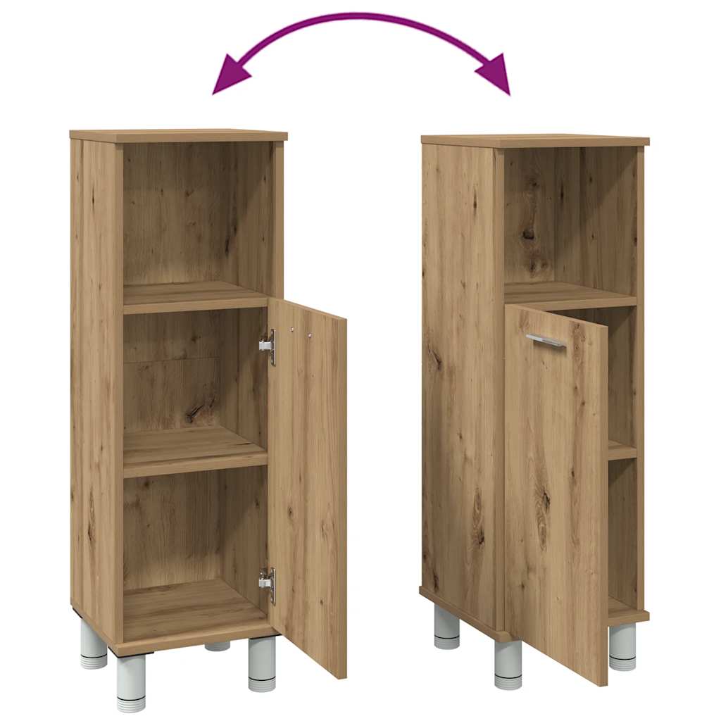 vidaXL Armadietto Bagno Artigianale 30x30x95 cm in Legno Multistrato